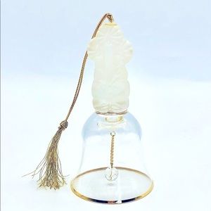 Lenox 1994 Candle Annual Crystal Christmas Bell Ornament Gold Trim with Tassel